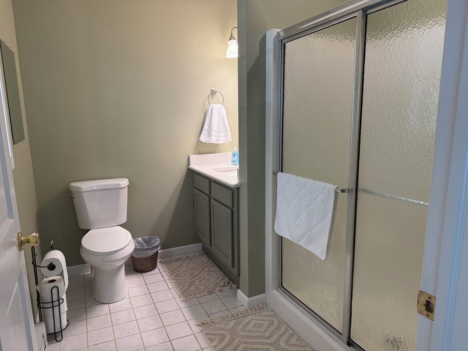 Master bathroom - bidet, walk-in shower.