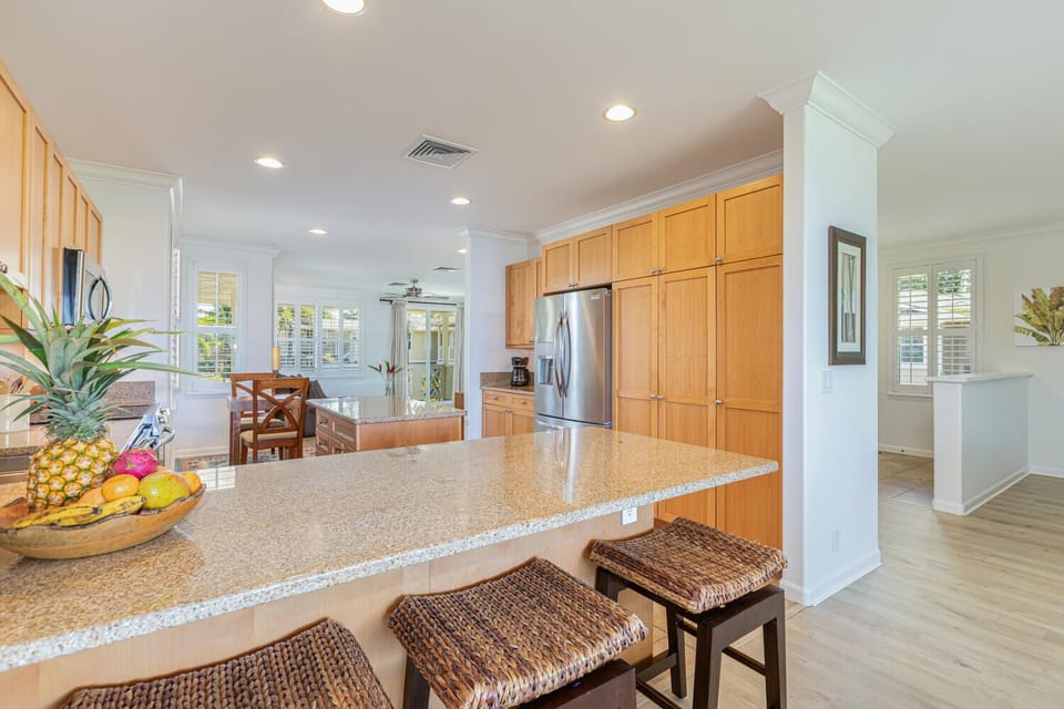 Start your day with coffee on the kitchen peninsula