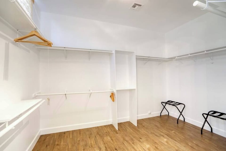 Master closet to store all your personal belongins.