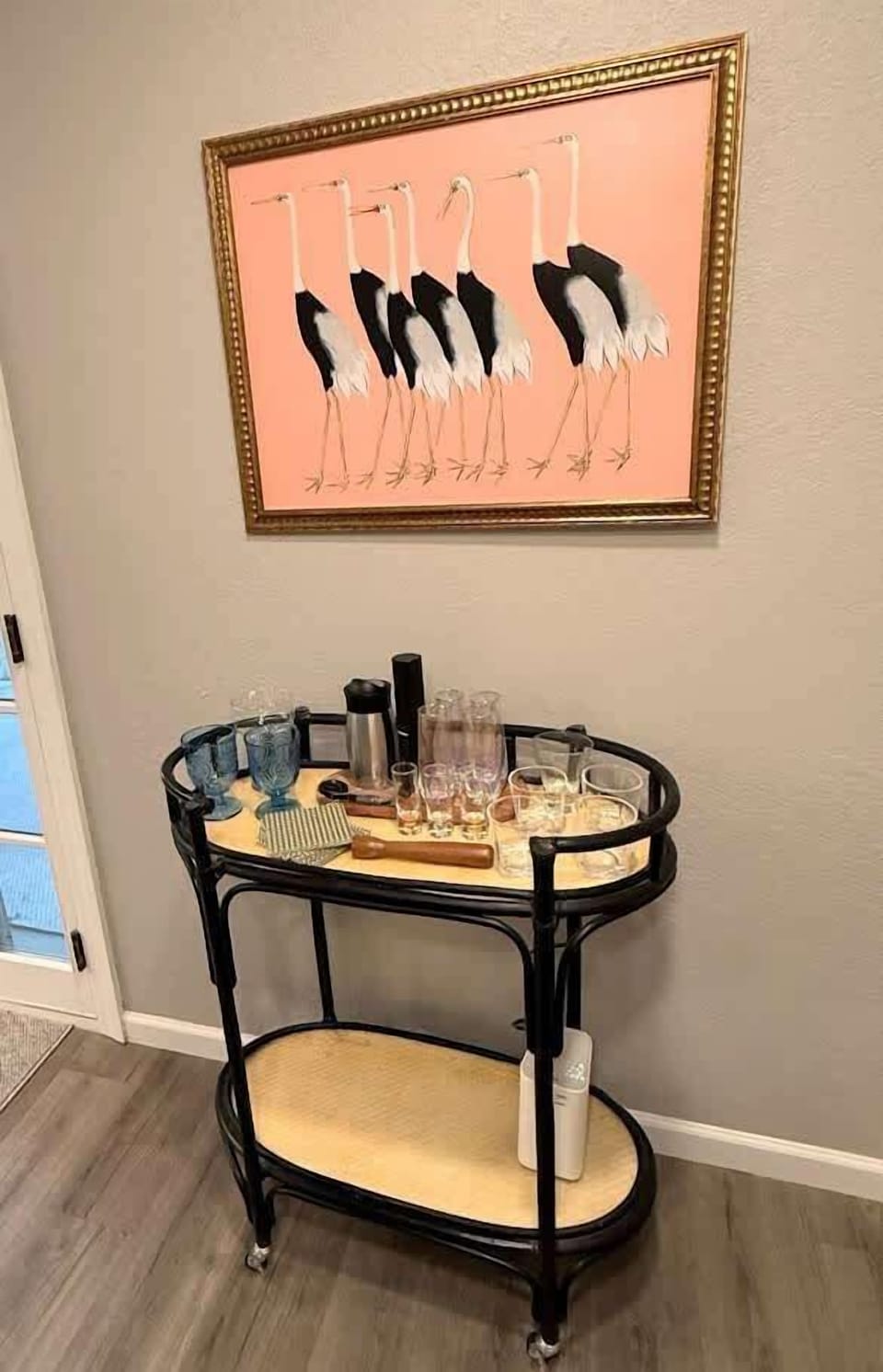 Bar cart for your mocktails or cocktails.