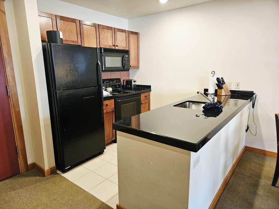 Indoors, Kitchen, Appliance, Refrigerator, Microwave