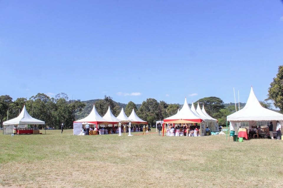 Outdoor banquet area