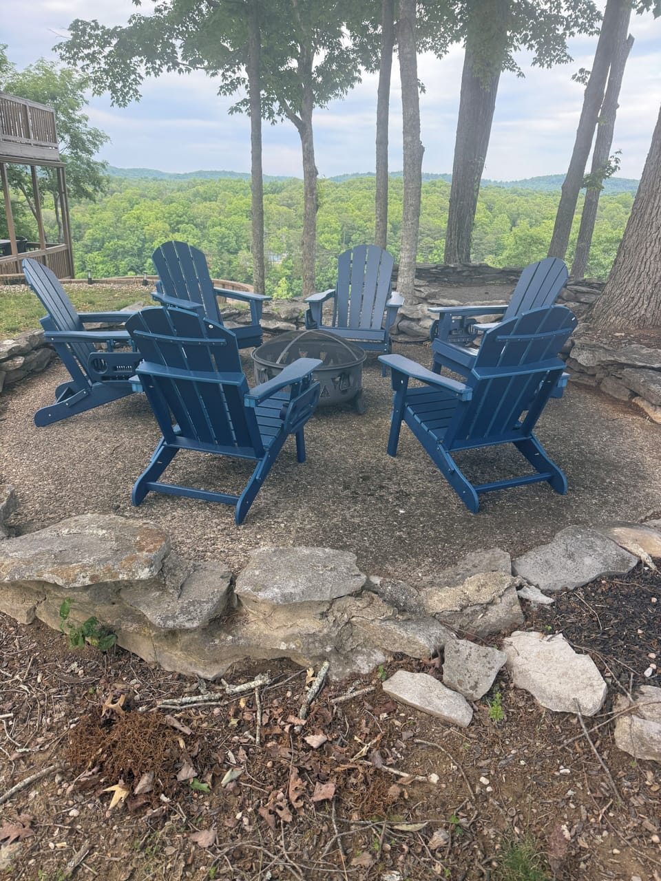 Outdoor Firepit with 6 Chairs