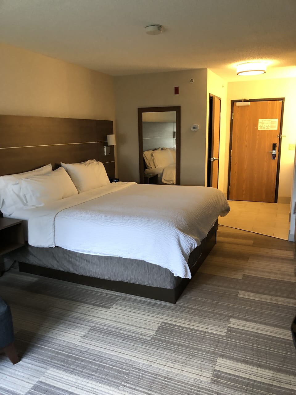Premium bedding, desk, blackout drapes, iron/ironing board