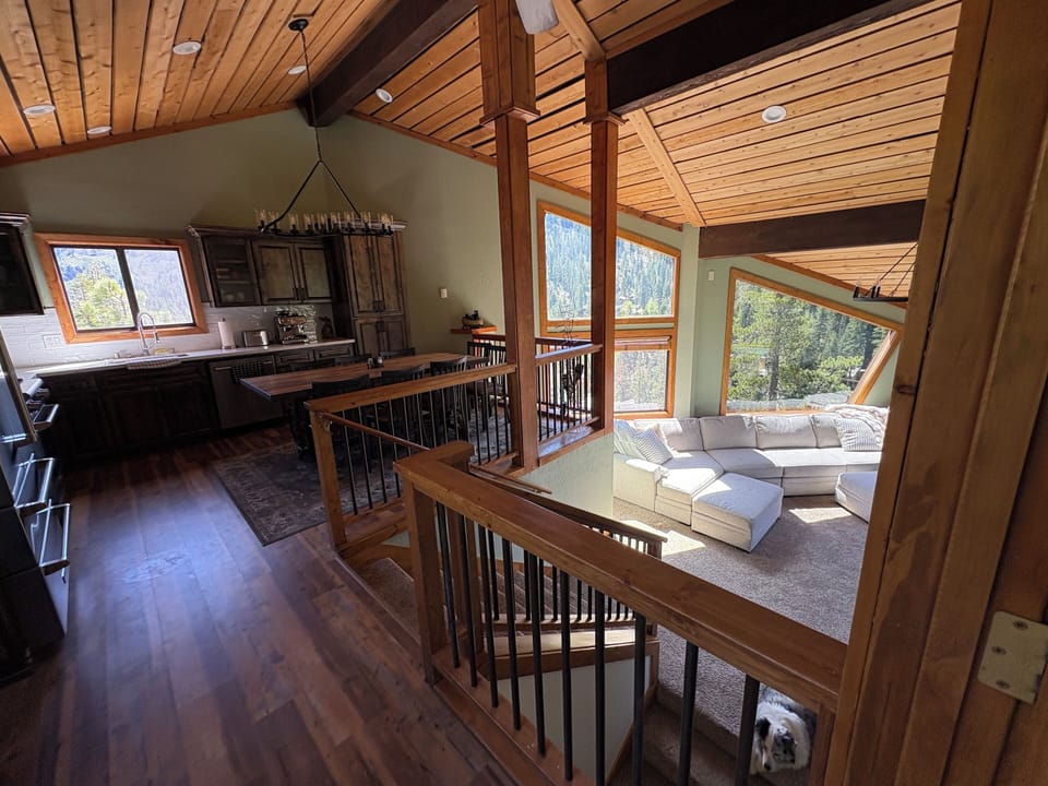 Looking toward remodeled kitchen and great room