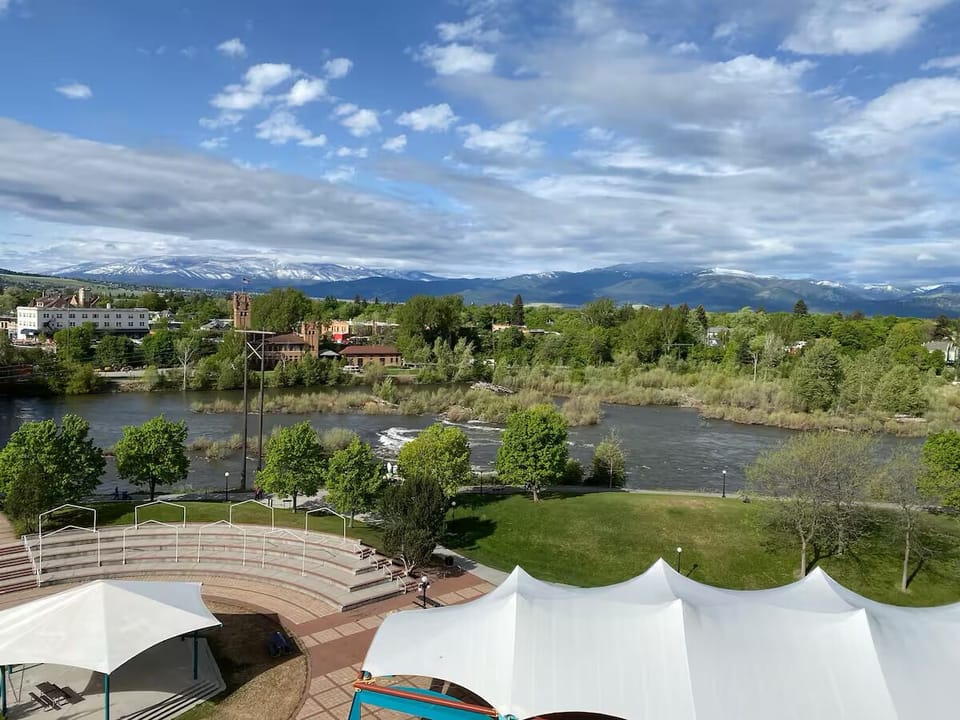View of Caras Park and the Clark Fork River