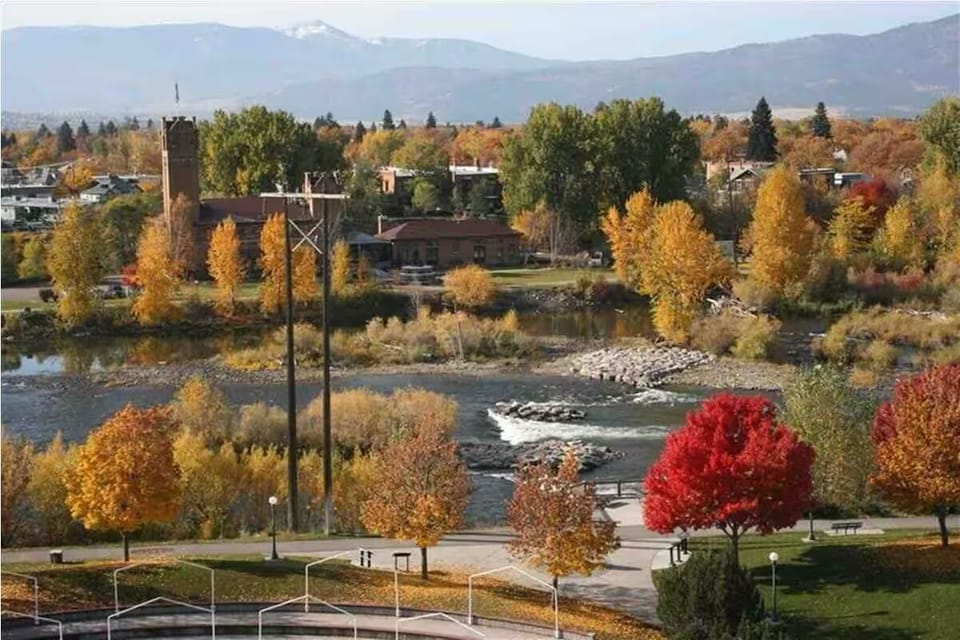 View of Brennan's Wave on the Clark Fork River from the unit. 