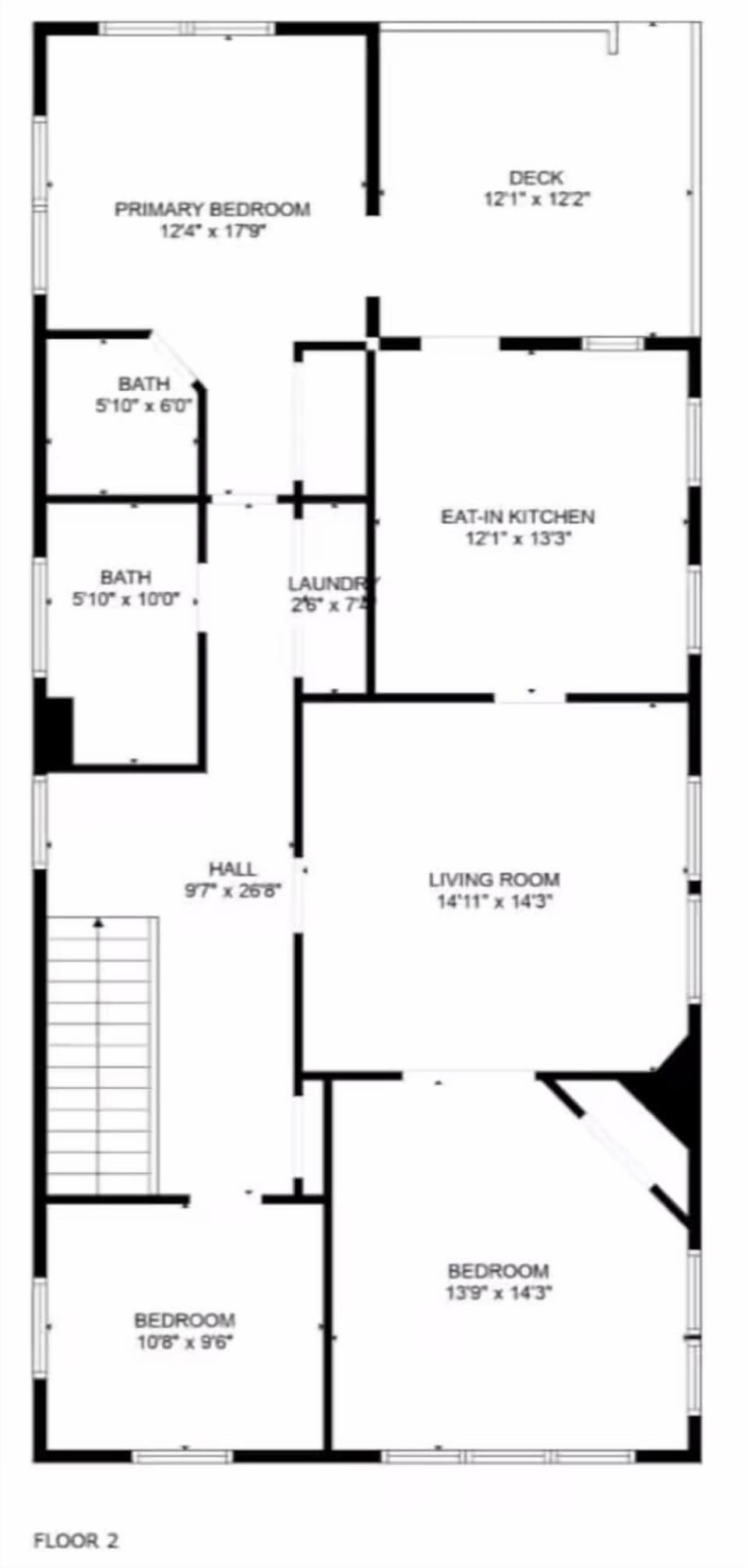 Floor plan of the rental. 