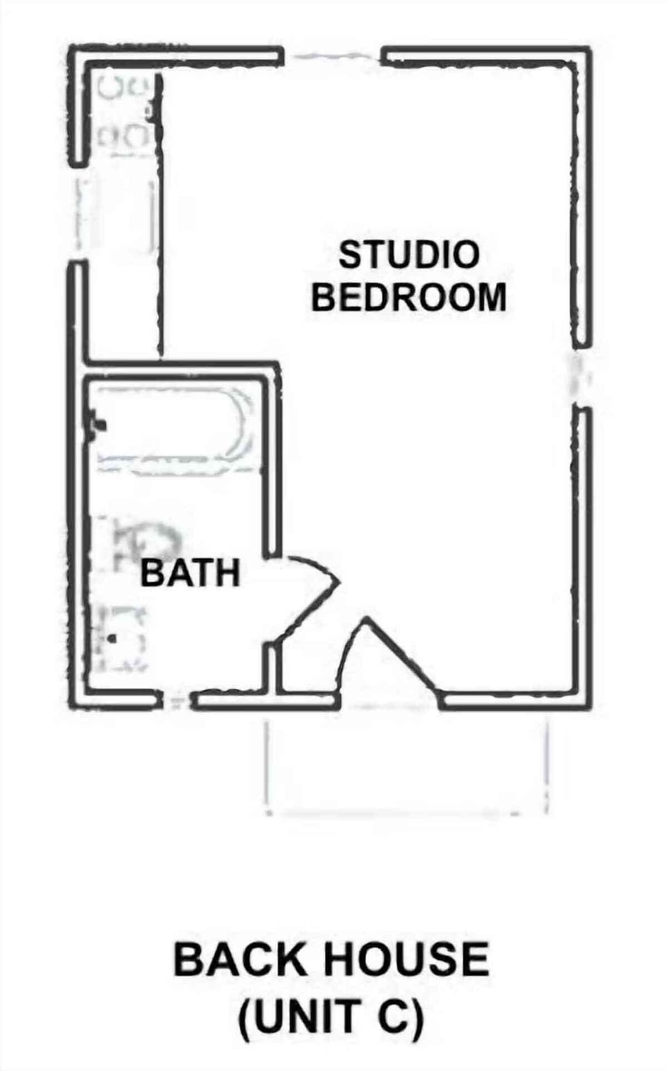 Floor plan of the rental