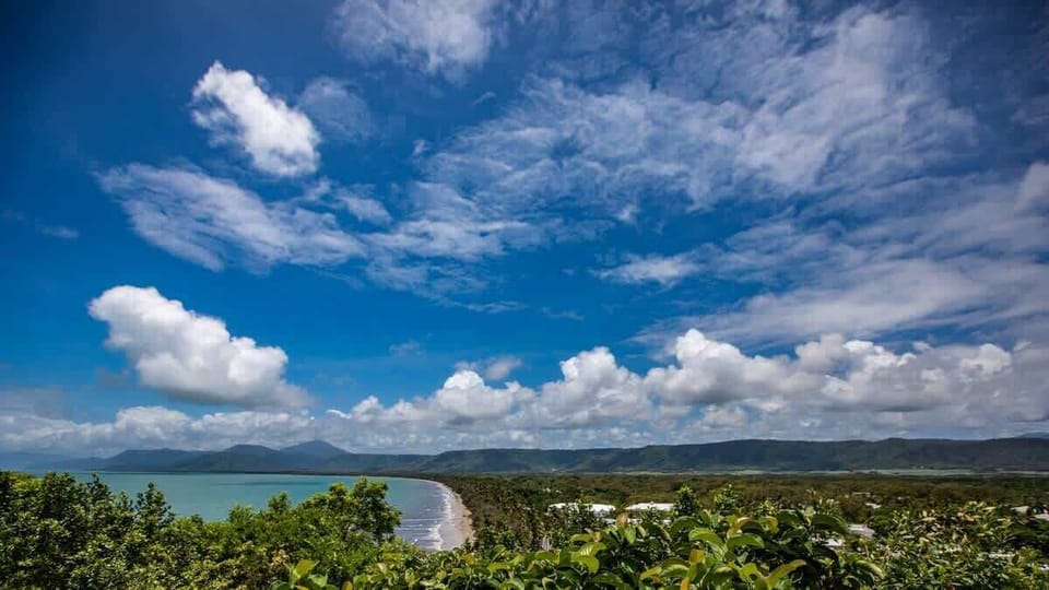 Blue skies and the famous Four Mile Beach
