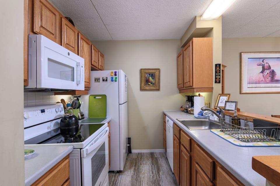 Enjoy the convenience of a stocked kitchen, ready for meals big or small