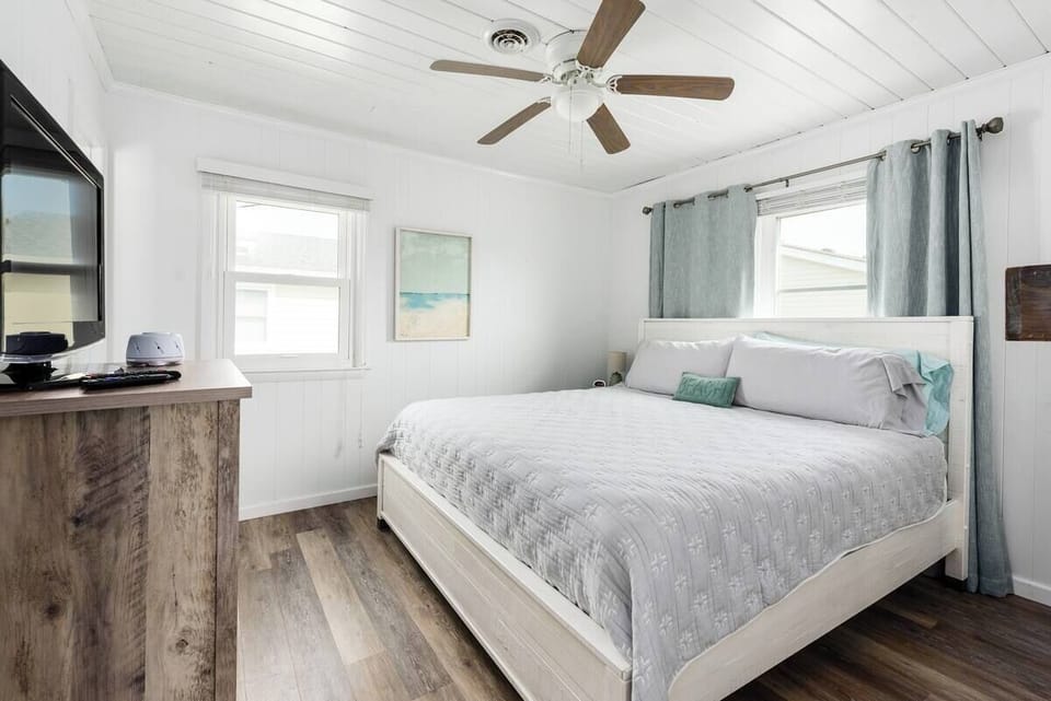 Primary bedroom with king bed
