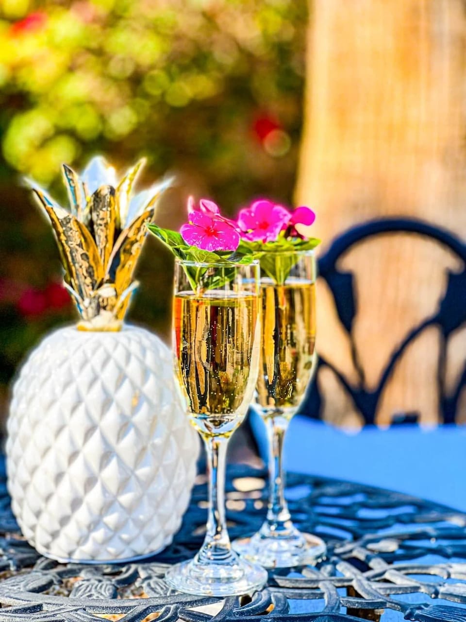 Villa Amore Details: Elegant little touches and playful accents create a warm, romantic feel throughout the outdoor spaces.