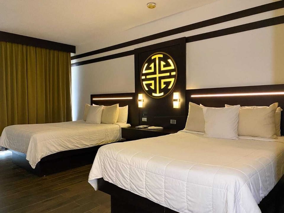 Superior Double Room, 2 Queen Beds, Balcony, Pool View | In-room safe, individually furnished, desk, blackout drapes