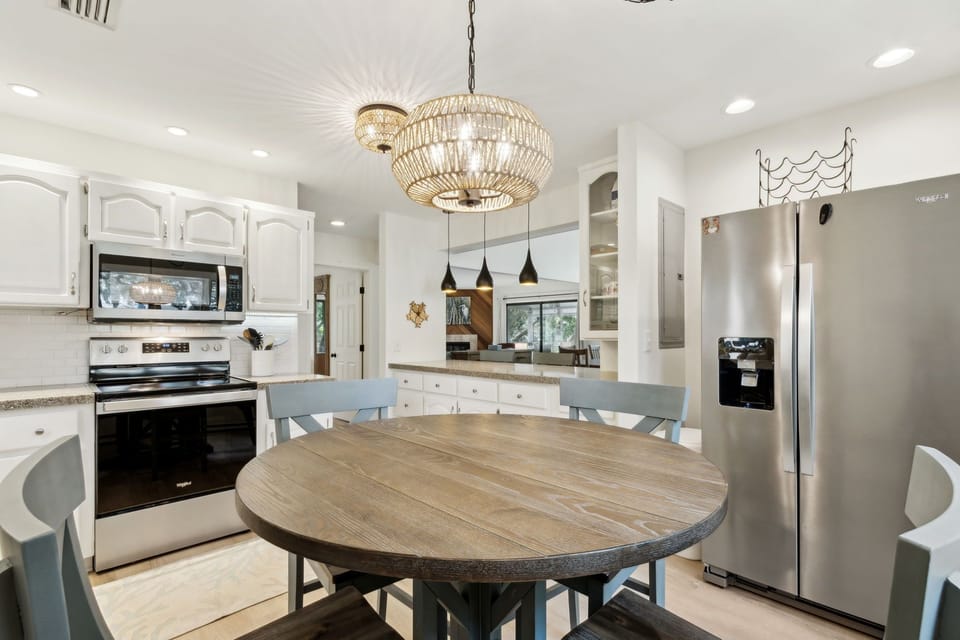 Kitchen with views to living space