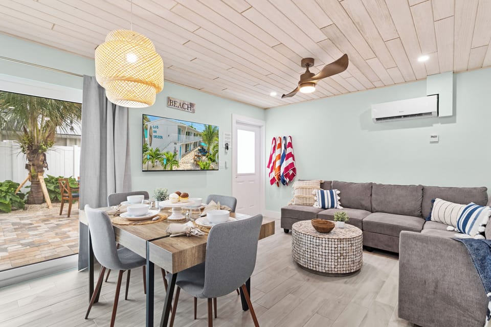 Stretch out on the sofa and take in the open flow.