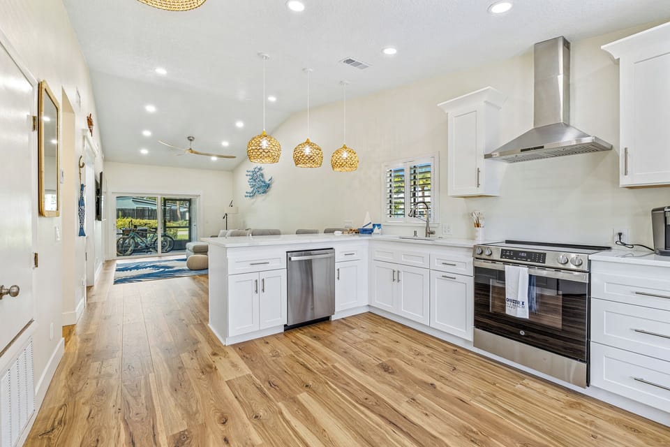 Fully equipped kitchen for all your cooking needs.