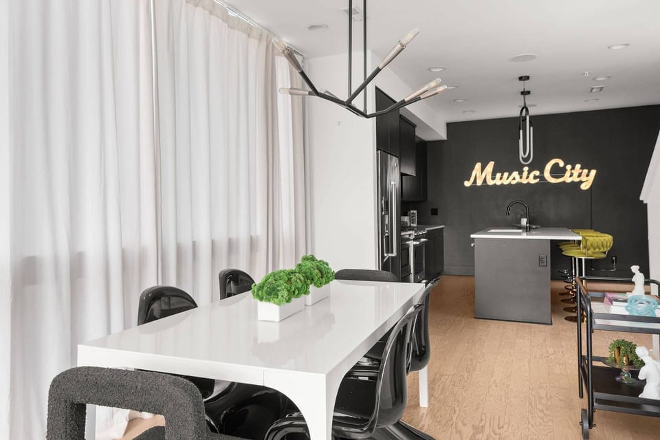 Sit at the dining table or kitchen island!