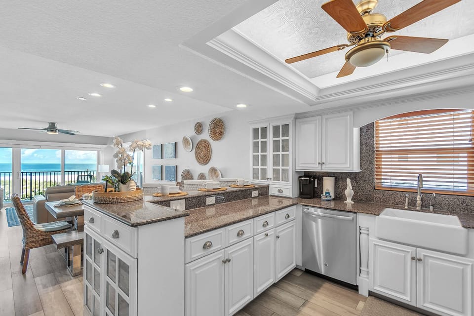 Updated Kitchen with Granite Countertops and Stainless-Steel Appliances