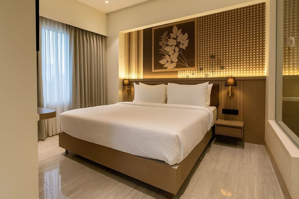 Executive Suite, Non Smoking, City View | In-room safe, desk, laptop workspace, blackout drapes