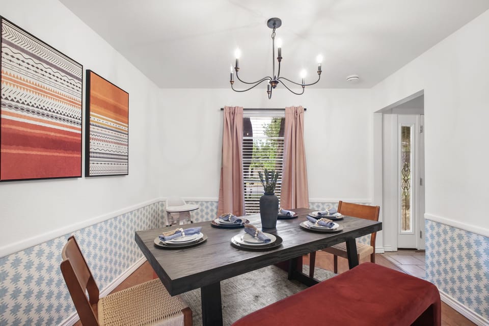 Your next epic meal deserves an epic space! Our beautifully appointed dining room is ready for all your culinary creations and joyful gatherings. 