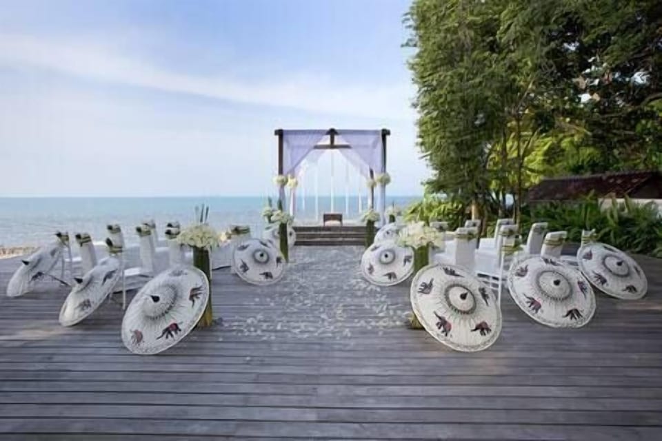 Outdoor banquet area
