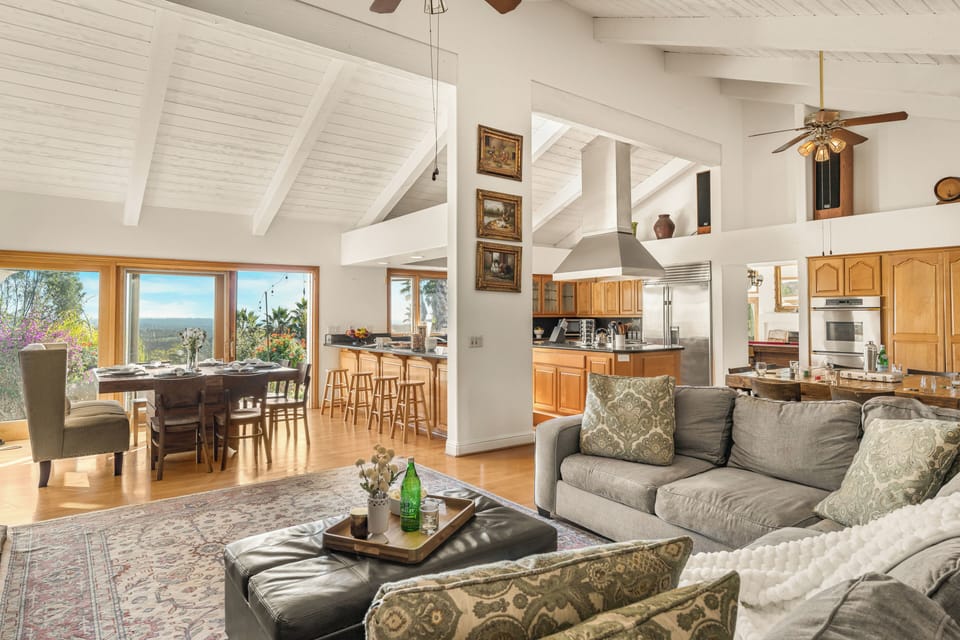High ceilings and a flowing layout make this the perfect space for both entertaining and everyday life.