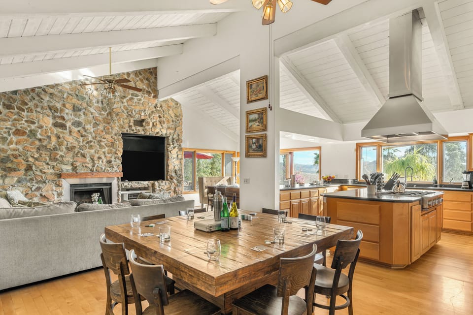 Enjoy seamless flow from the living room to the dining and kitchen areas.