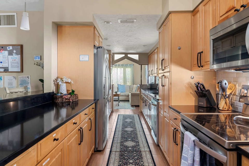 View of the kitchen looking towards the front of the house