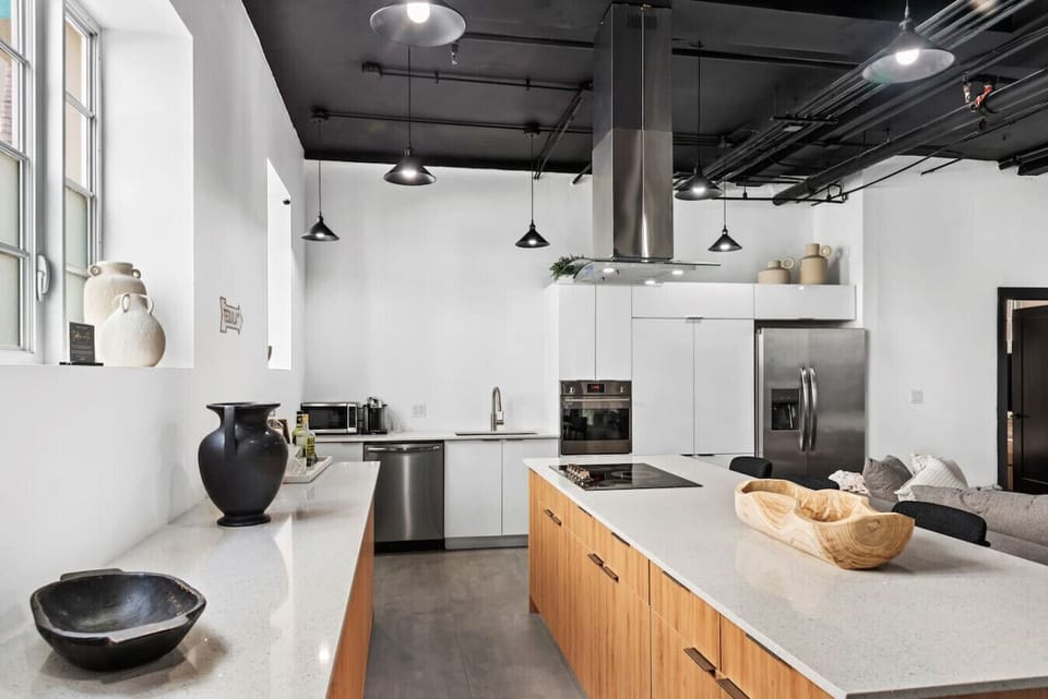 Clean lines, shiny appliances, and everything you need to cook up something amazing