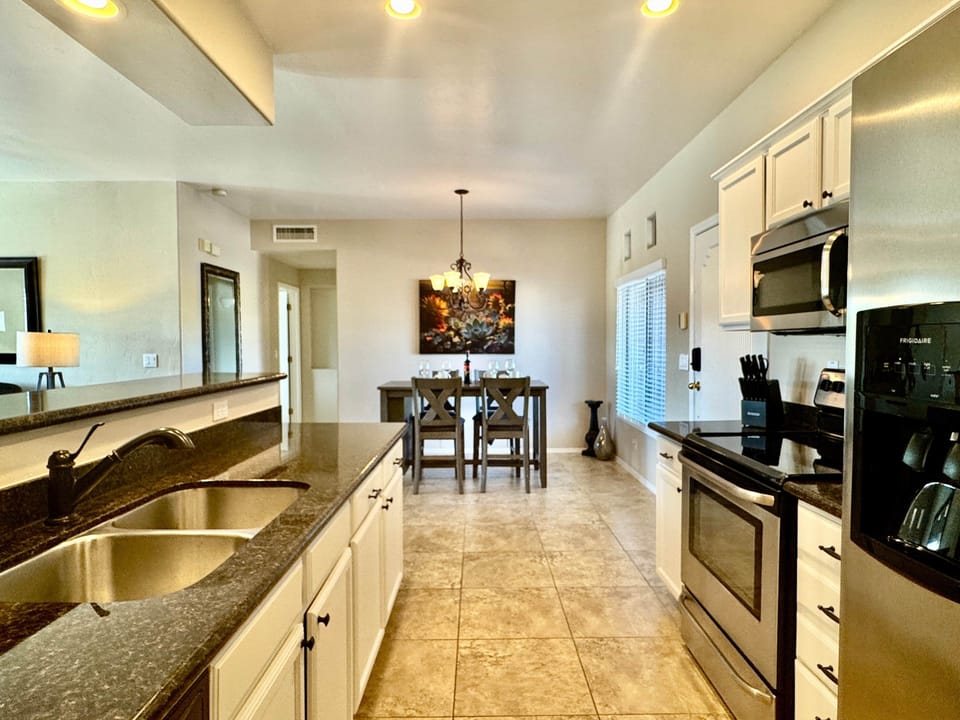 Updated Kitchen w/ large tile throughout
