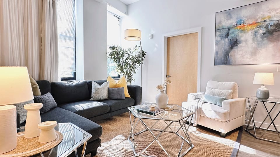 Bright and inviting living room filled with natural light.