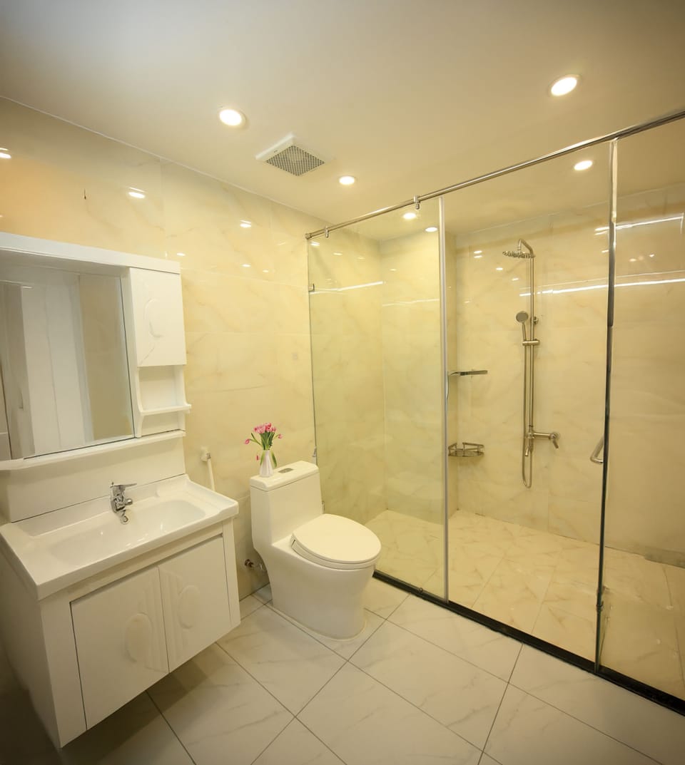 Deluxe Room | Bathroom | Shower, rainfall showerhead, free toiletries, hair dryer