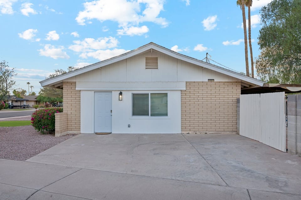Your private entrance and parking area