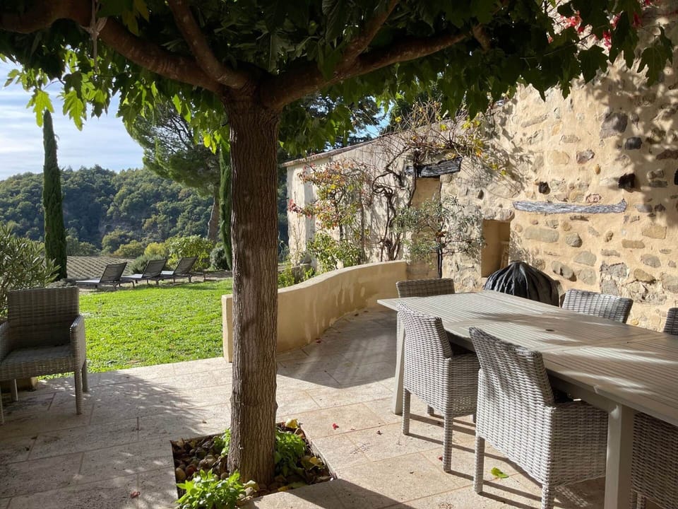 La terrasse privative du gîte