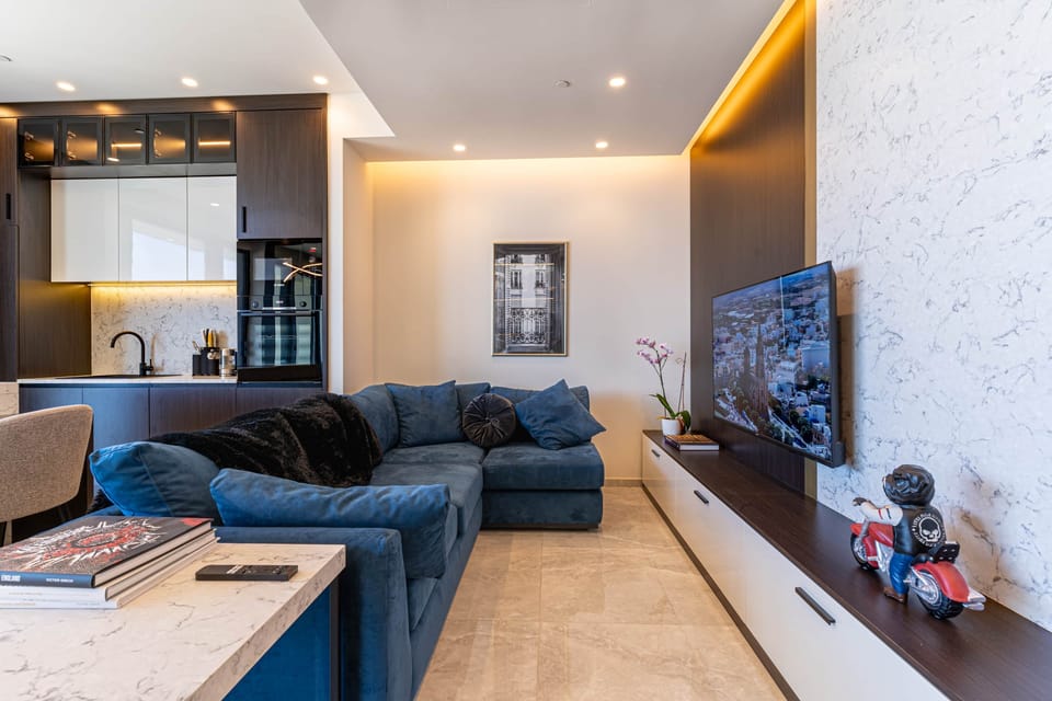 Comfortable sofa with Smart TV