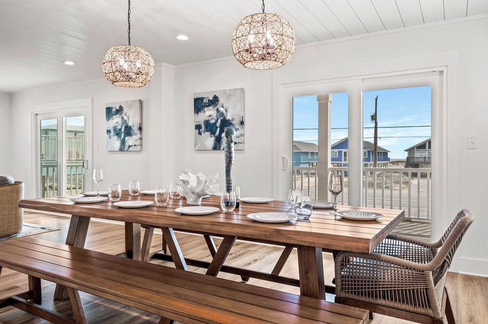 Gather around this spacious dining area  perfect for family feasts and fun!