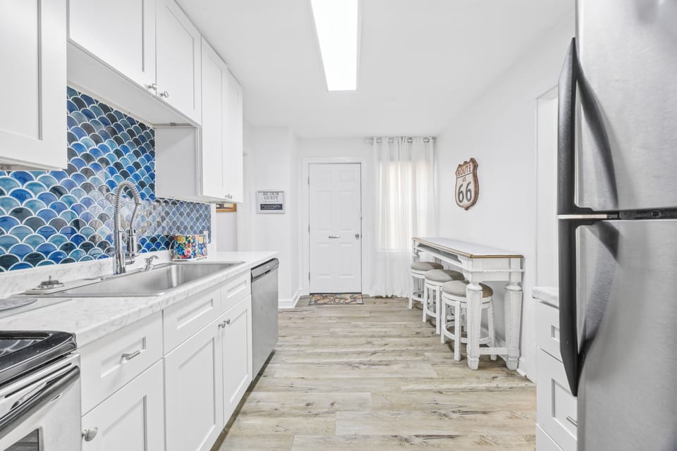Kitchen and door to laundry