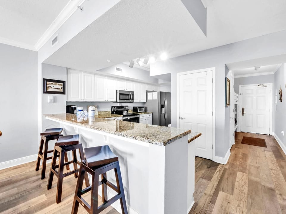 Condo, Multiple Beds (Emerald Beach 1631) | Private kitchen | Oven, toaster, cookware/dishes/utensils