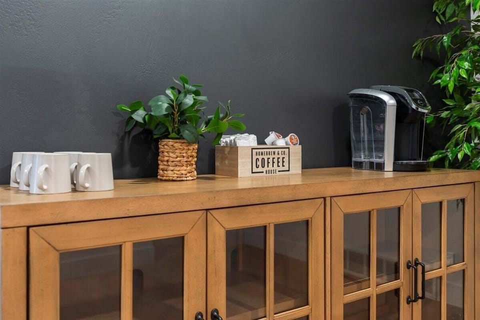 Complimentary coffee bar