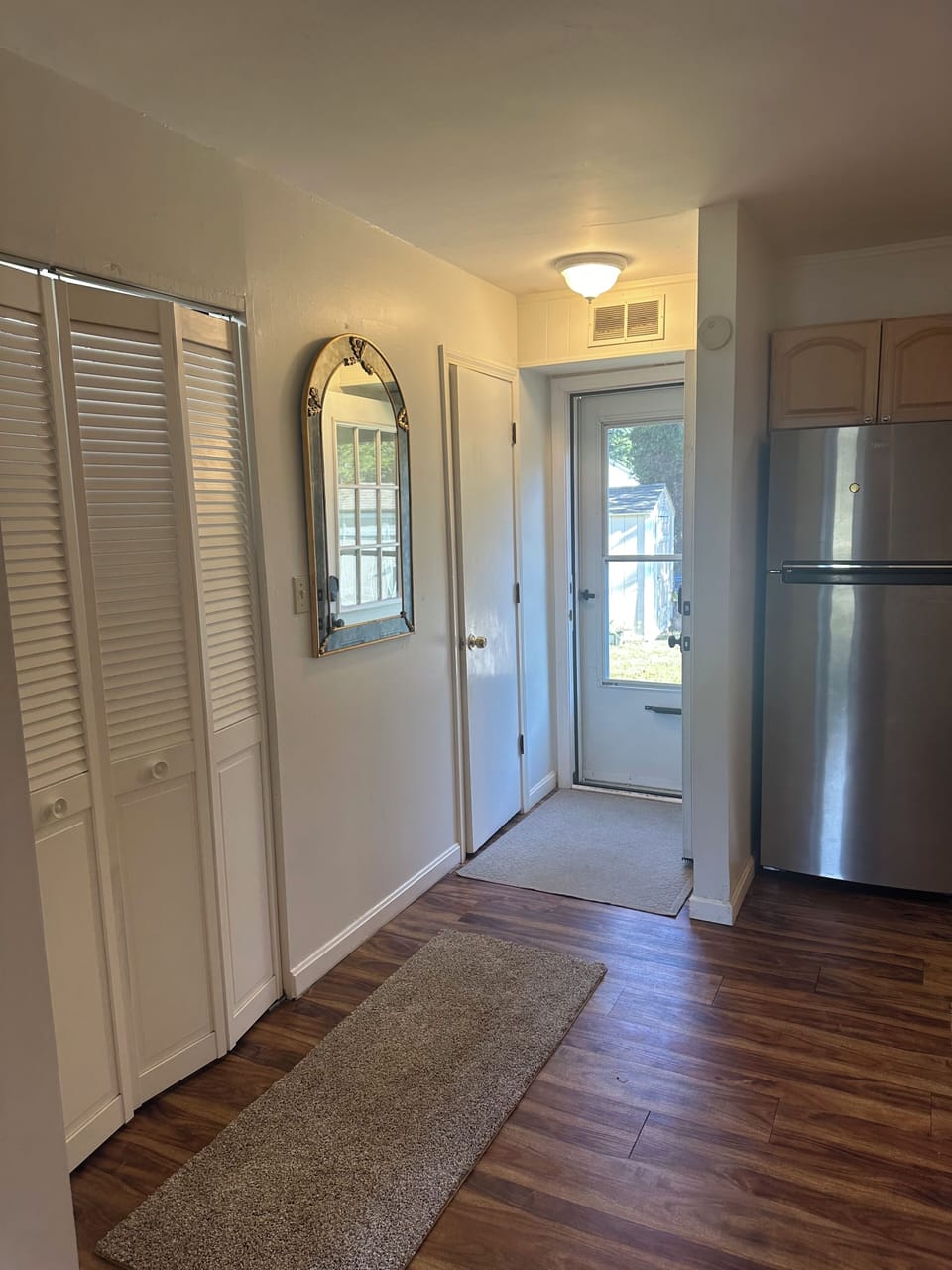 looking towards the primary entrance(back door) from the living area