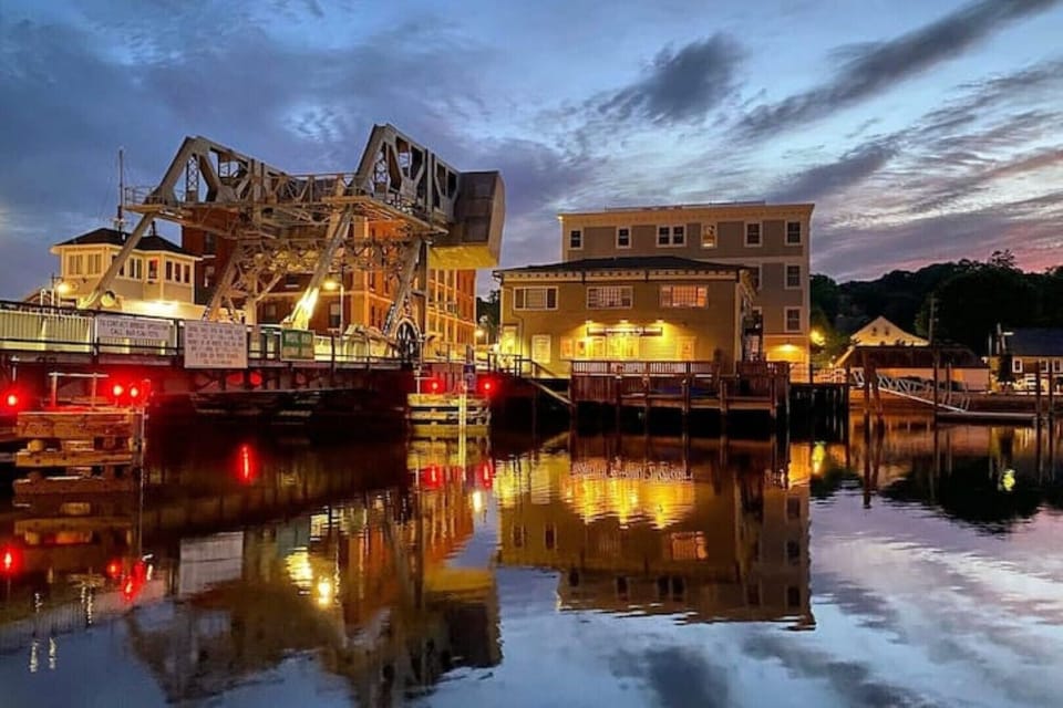 Mystic drawbridge at sunset - just a 1 mile walk away@