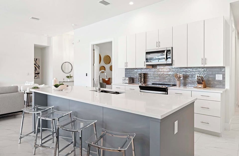 The Kitchen Layout offers Great Options for Family Entertainment Time