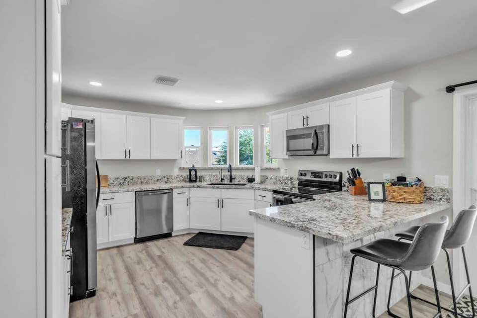 Fully stocked kitchen