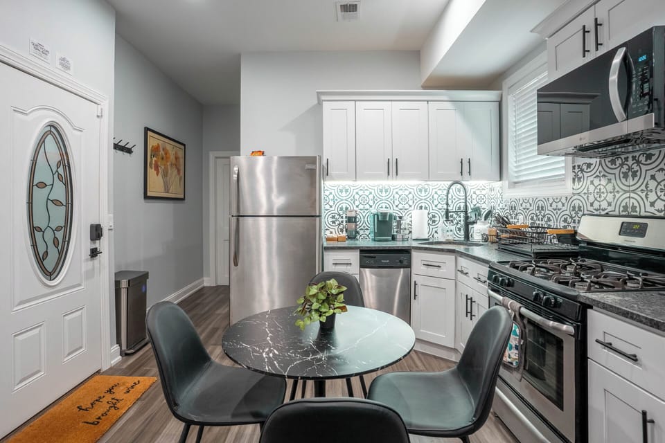 Full modern kitchen at The Loft at Cedar Park  Perfect for long stays.