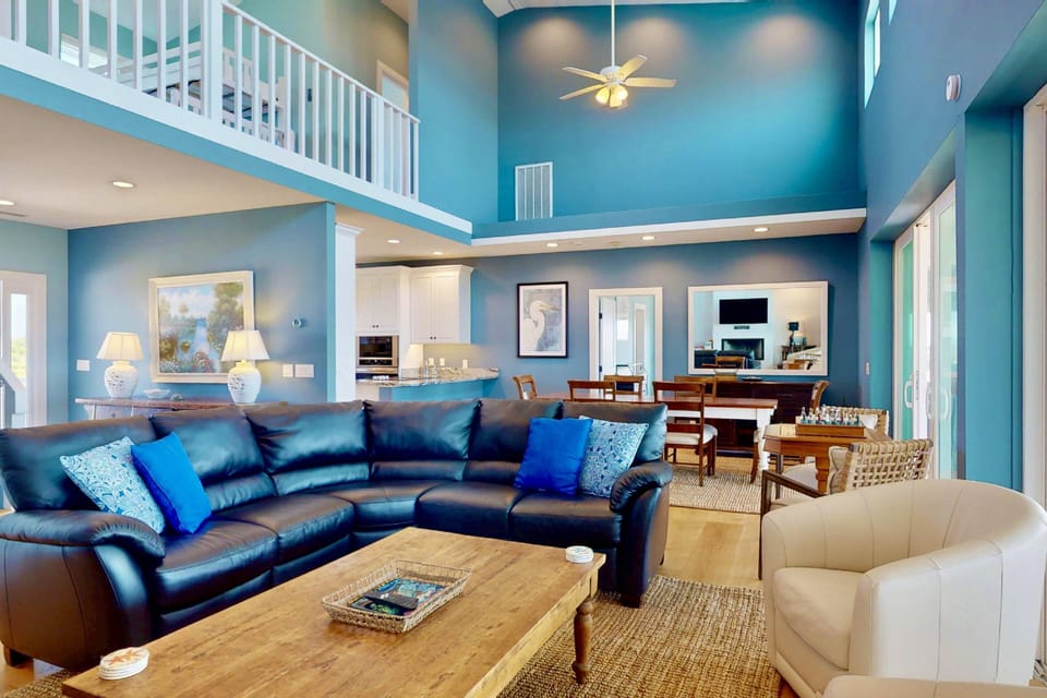 The open floor plan allows everyone to be together whether cooking, dining or relaxing on the couch!