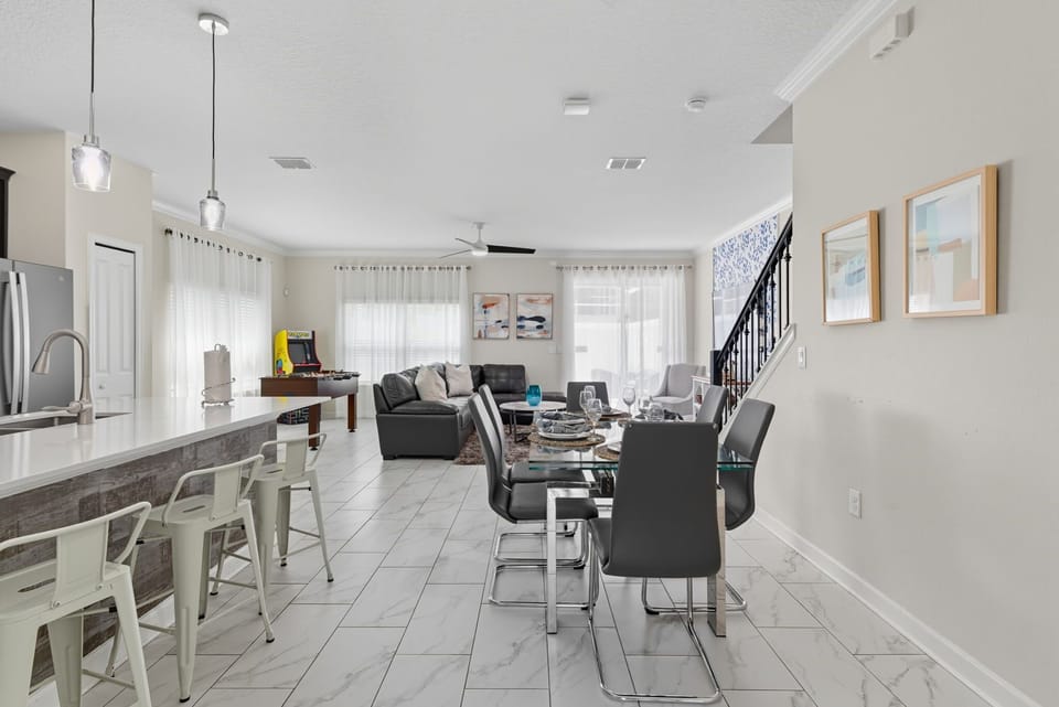 Dining area and kitchen