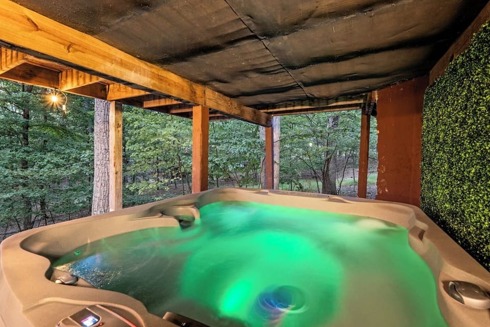 A wise man once said "nights out at the hot tub with view into the woods are the best way to spend a vacation."