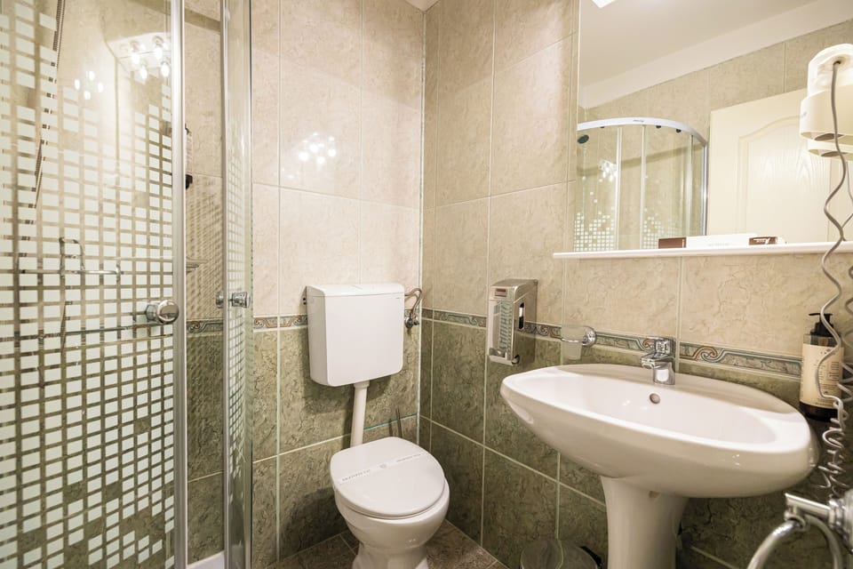 Basic Double or Twin Room | Bathroom | Shower, hair dryer, bathrobes, slippers