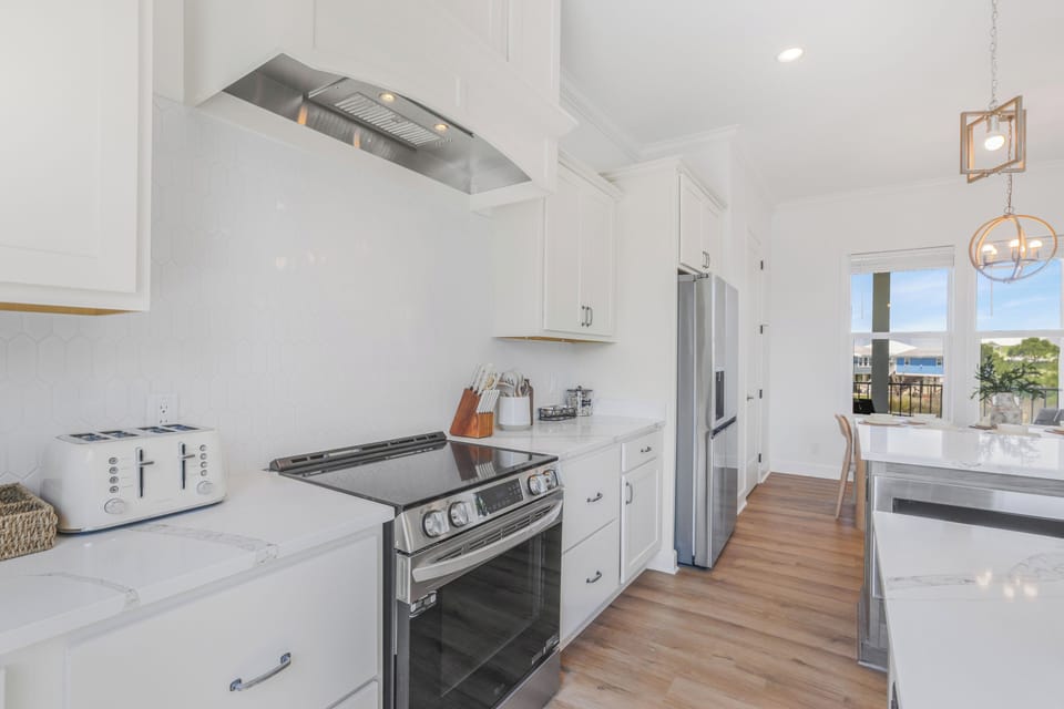 Whip up your favorite dishes on the modern stove, with everything you need!